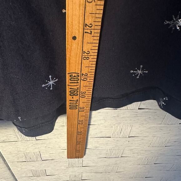 Lane Bryant women’s long sleeve T-shirt V-neck navy blue silver stars plus size - Picture 6 of 8